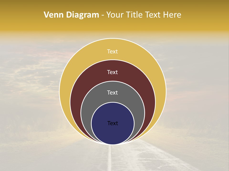 Route Sunrise Air Art Stormasphalt PowerPoint Template