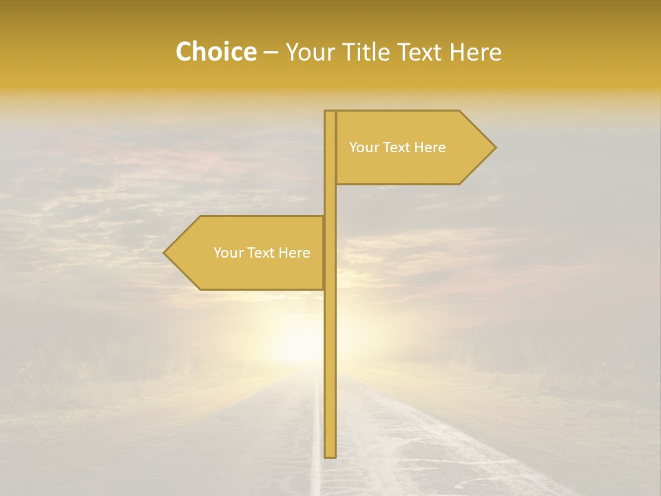 Route Sunrise Air Art Stormasphalt PowerPoint Template