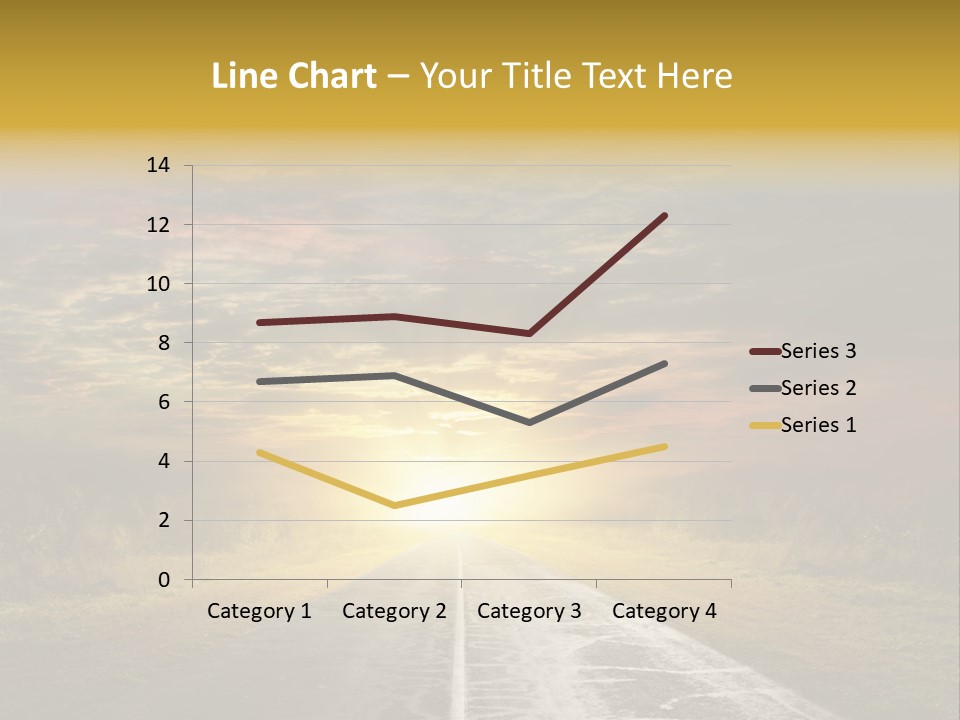 Route Sunrise Air Art Stormasphalt PowerPoint Template