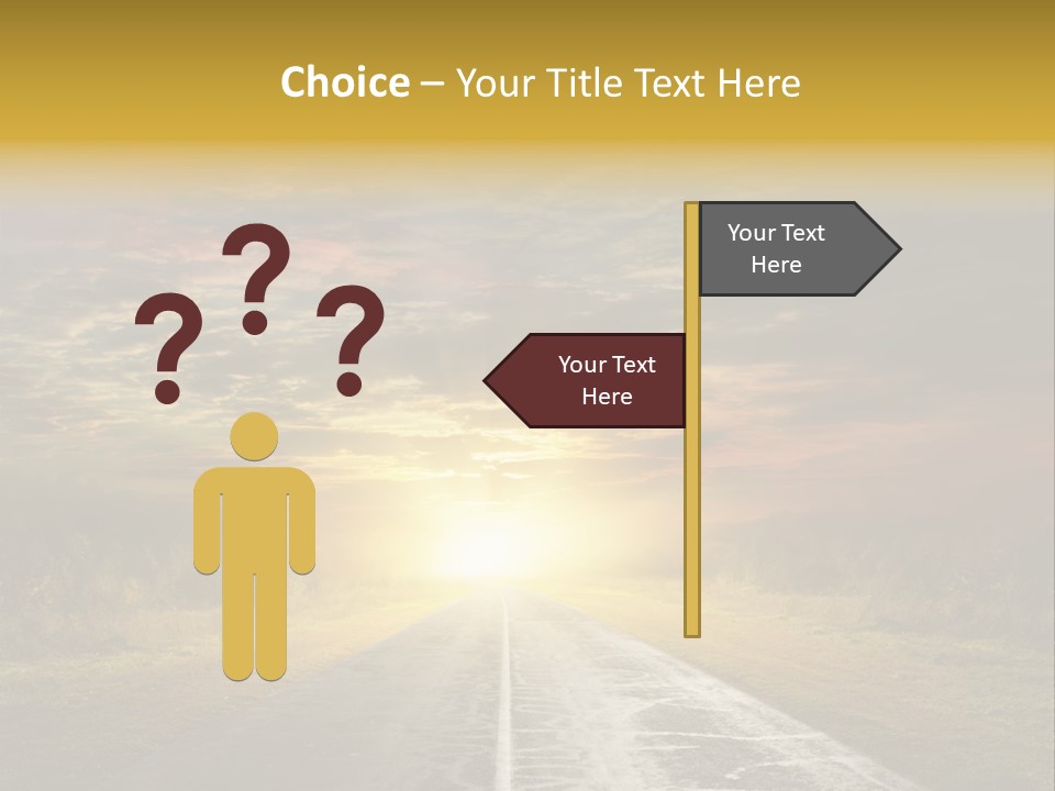 Route Sunrise Air Art Stormasphalt PowerPoint Template