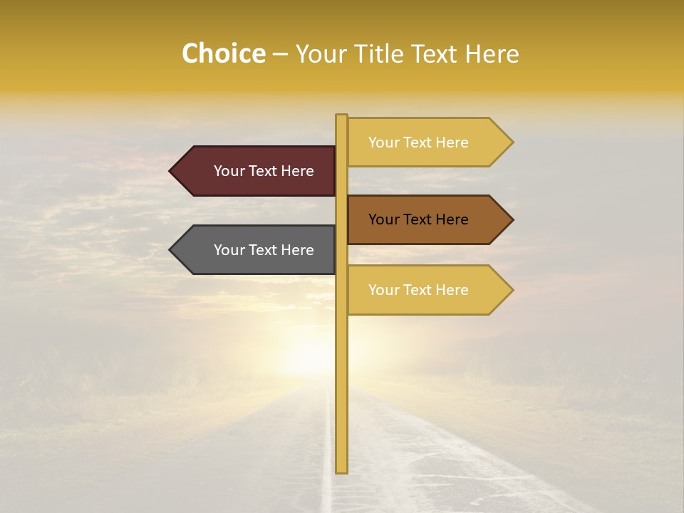 Route Sunrise Air Art Stormasphalt PowerPoint Template