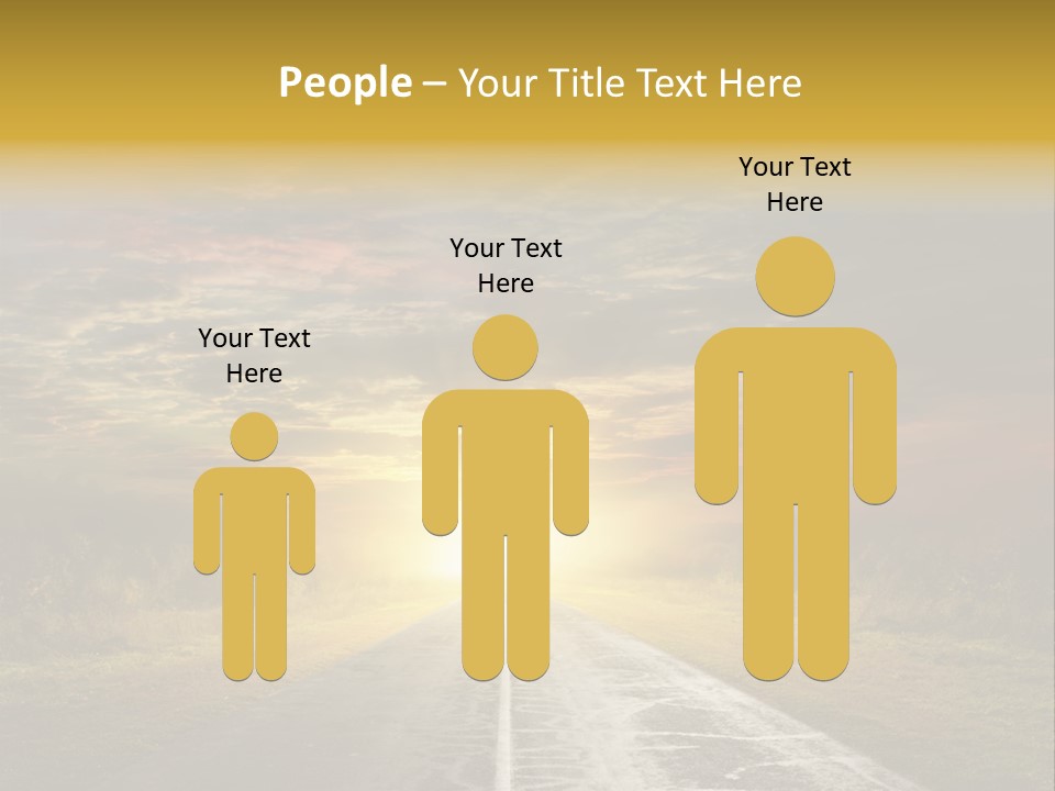 Route Sunrise Air Art Stormasphalt PowerPoint Template