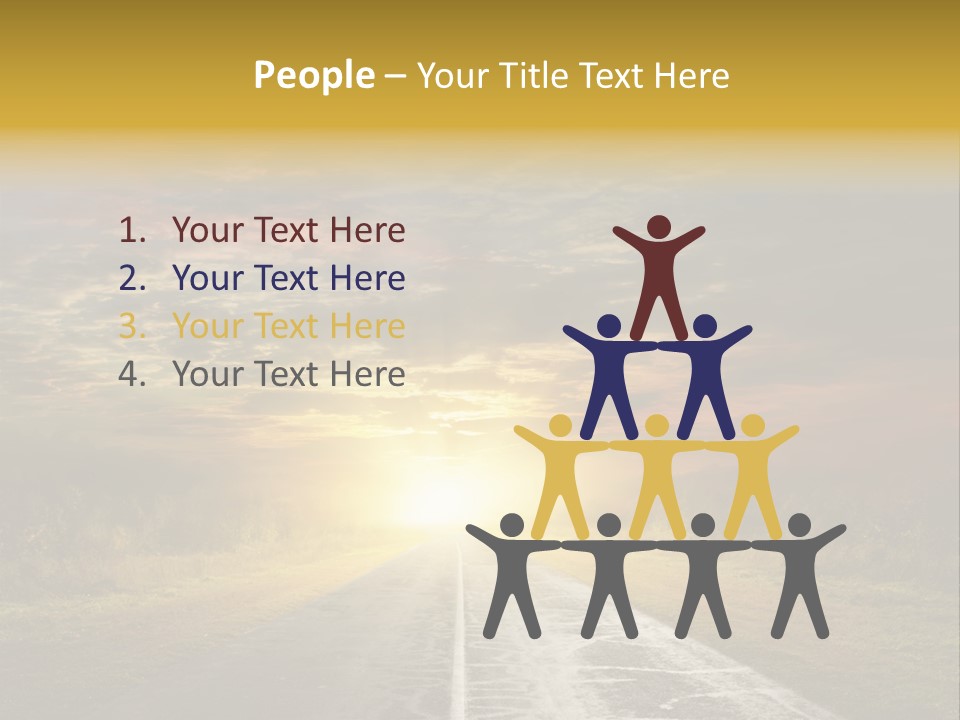 Route Sunrise Air Art Stormasphalt PowerPoint Template