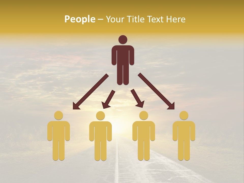 Route Sunrise Air Art Stormasphalt PowerPoint Template