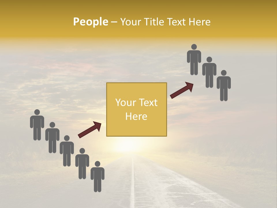 Route Sunrise Air Art Stormasphalt PowerPoint Template