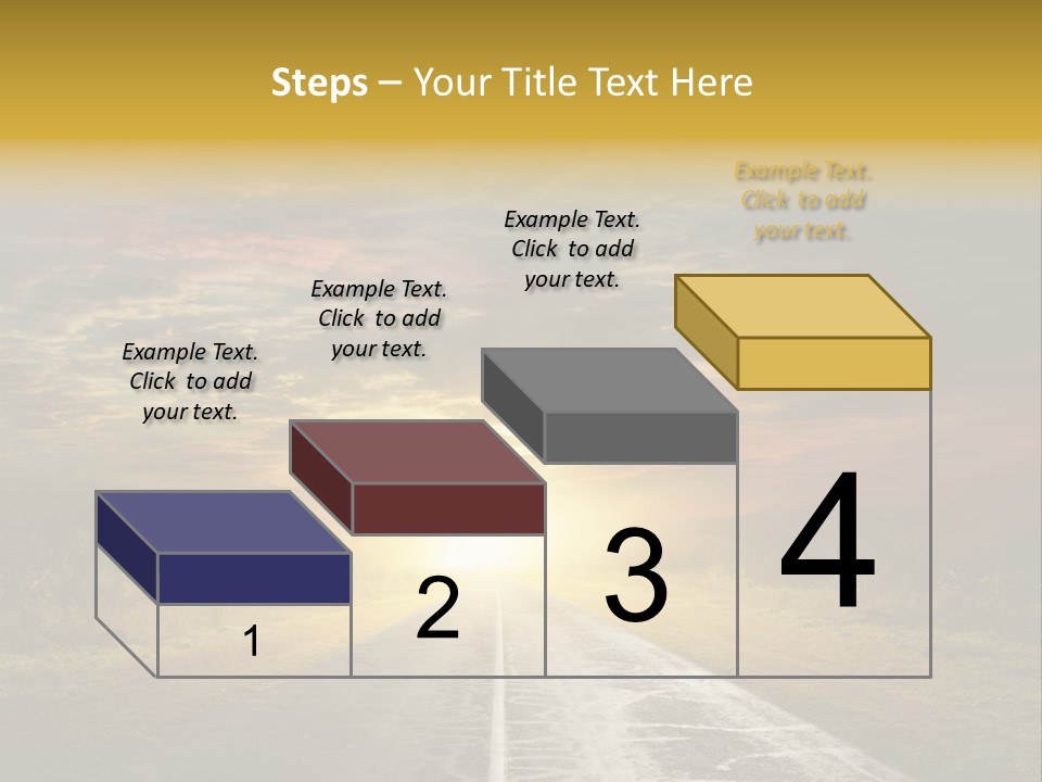 Route Sunrise Air Art Stormasphalt PowerPoint Template