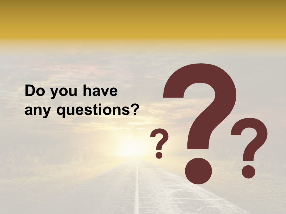 Route Sunrise Air Art Stormasphalt PowerPoint Template