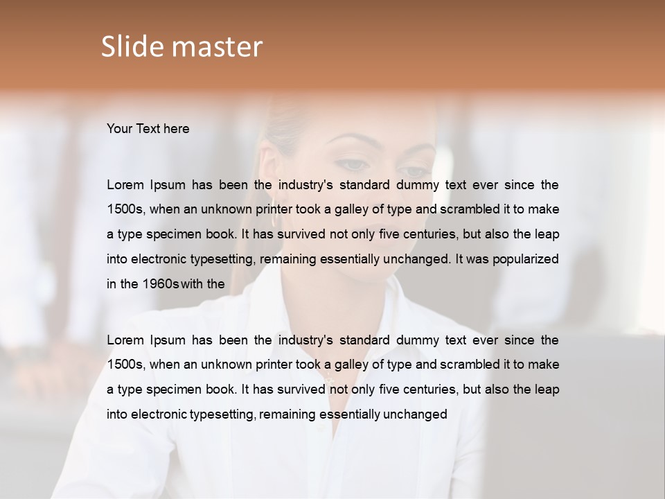 Looking Model Successful PowerPoint Template