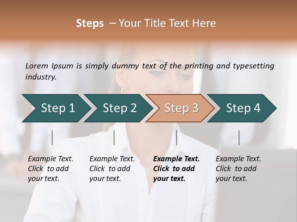 Looking Model Successful PowerPoint Template