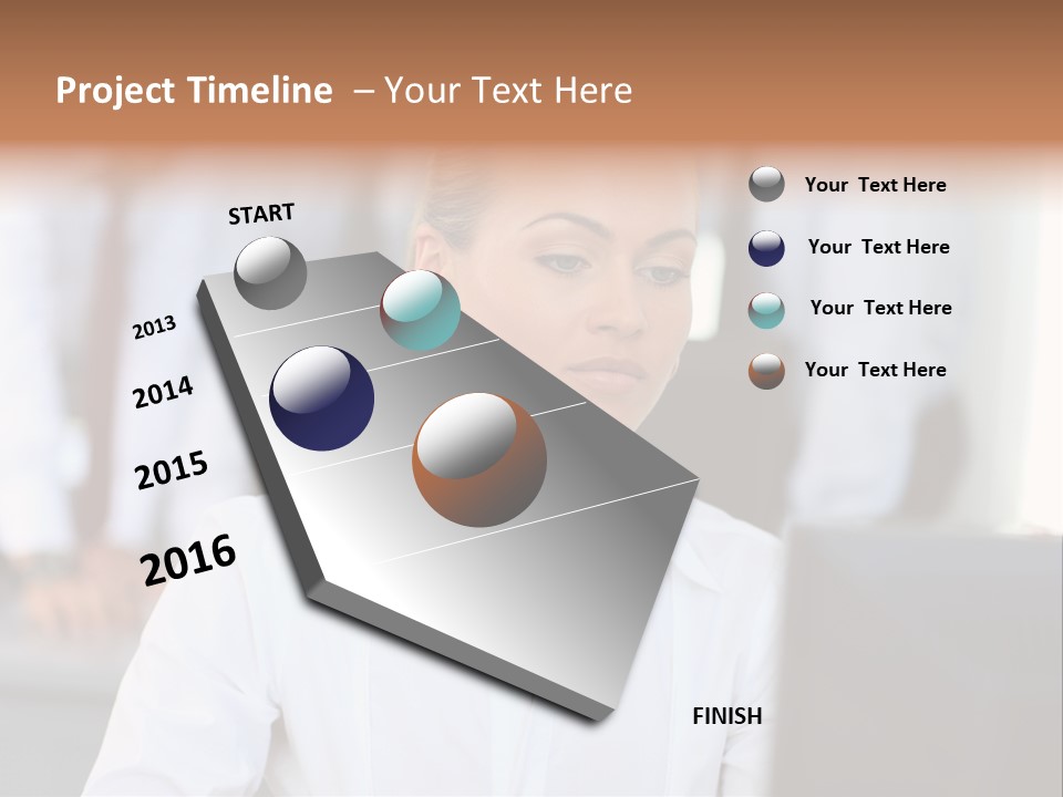 Looking Model Successful PowerPoint Template