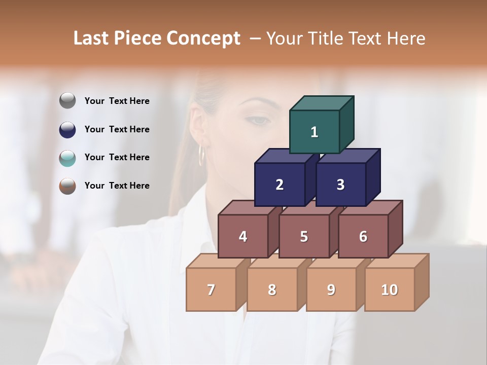 Looking Model Successful PowerPoint Template