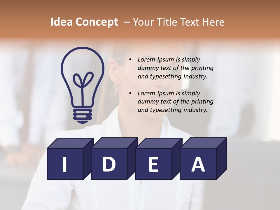 Looking Model Successful PowerPoint Template