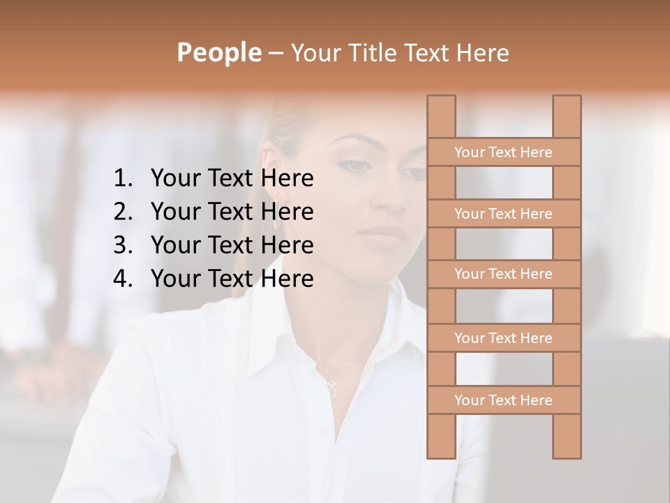 Looking Model Successful PowerPoint Template