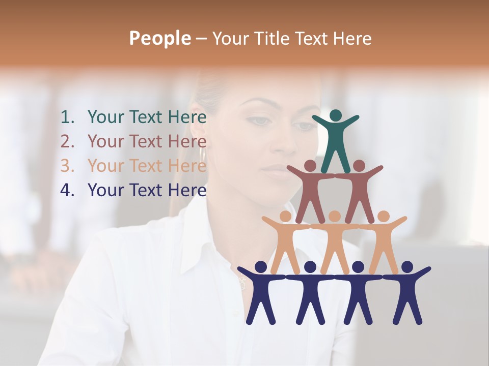 Looking Model Successful PowerPoint Template