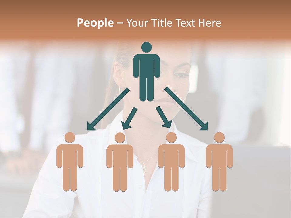 Looking Model Successful PowerPoint Template