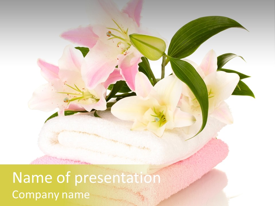 Blossom Shower Closeup PowerPoint Template