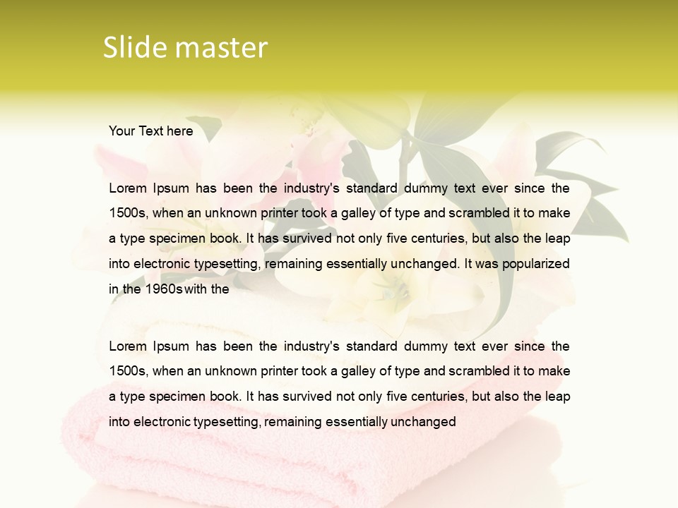 Blossom Shower Closeup PowerPoint Template