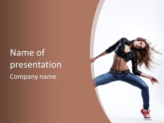 Dancer Stretching Funky PowerPoint Template