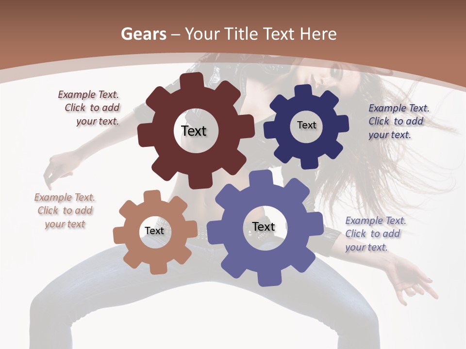 Dancer Stretching Funky PowerPoint Template