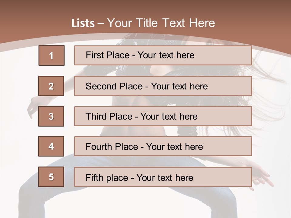 Dancer Stretching Funky PowerPoint Template