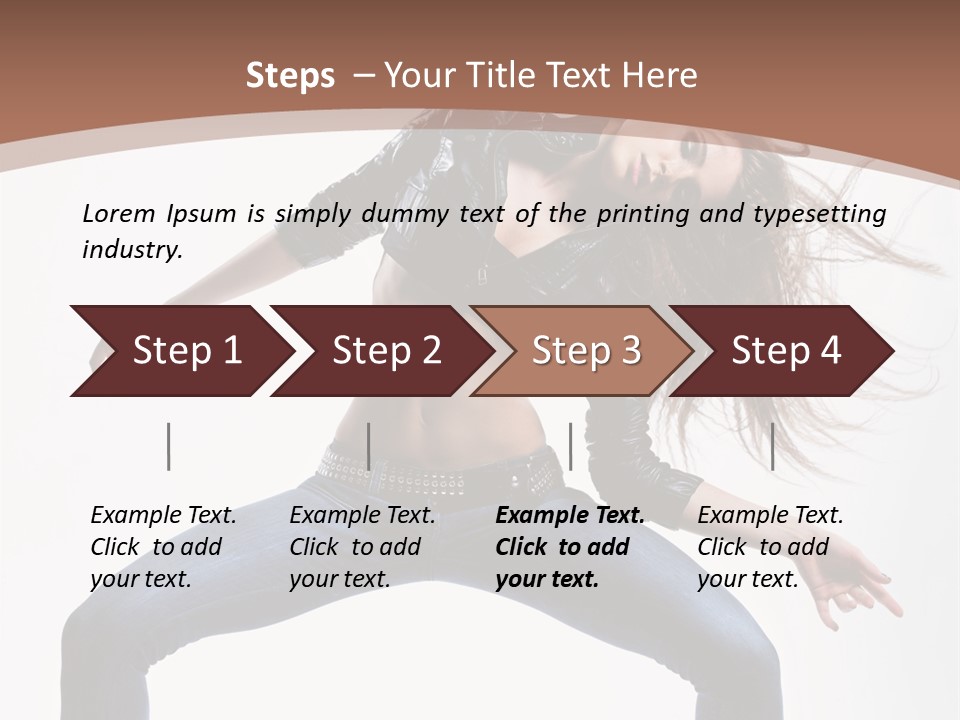Dancer Stretching Funky PowerPoint Template