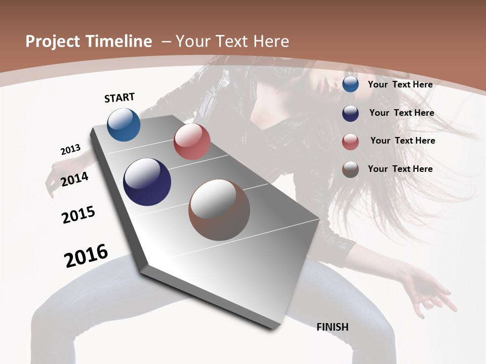 Dancer Stretching Funky PowerPoint Template