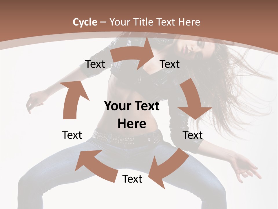 Dancer Stretching Funky PowerPoint Template