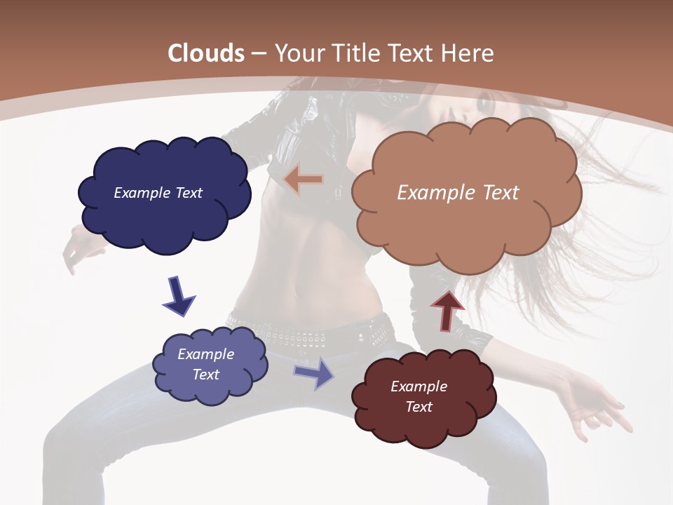 Dancer Stretching Funky PowerPoint Template