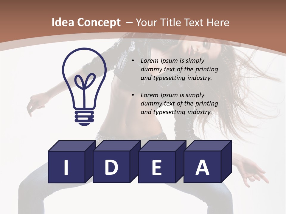 Dancer Stretching Funky PowerPoint Template