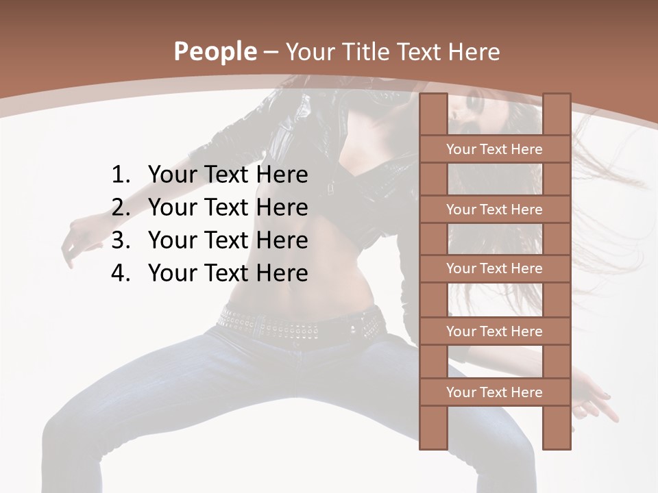 Dancer Stretching Funky PowerPoint Template