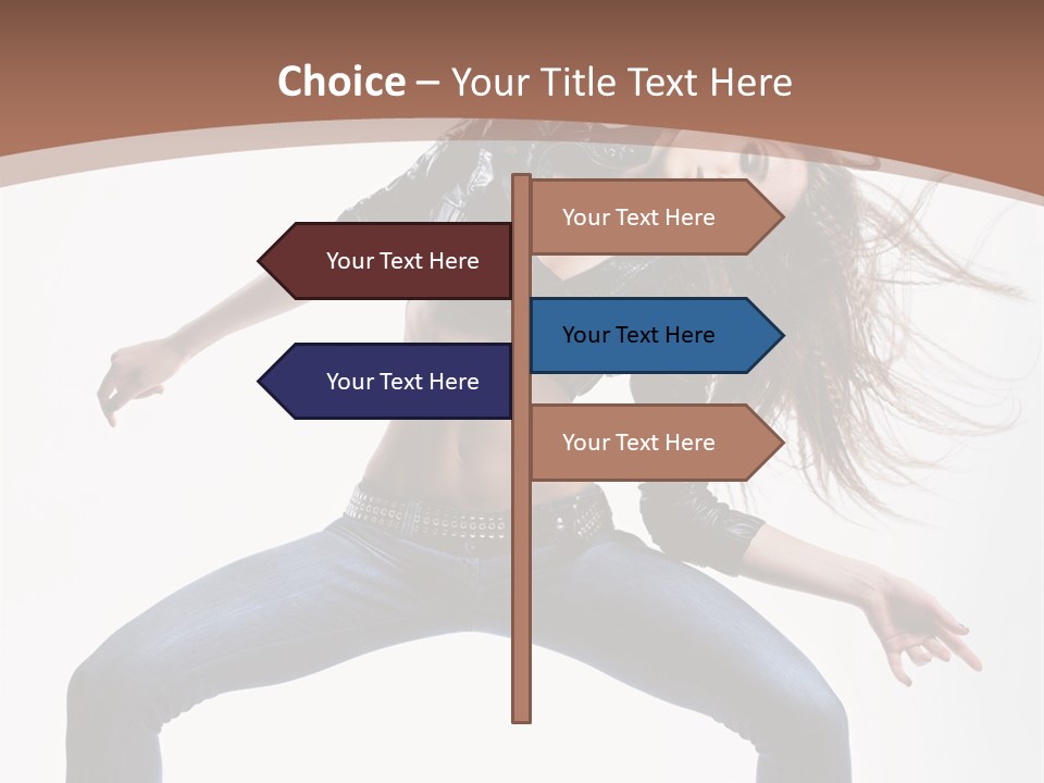 Dancer Stretching Funky PowerPoint Template