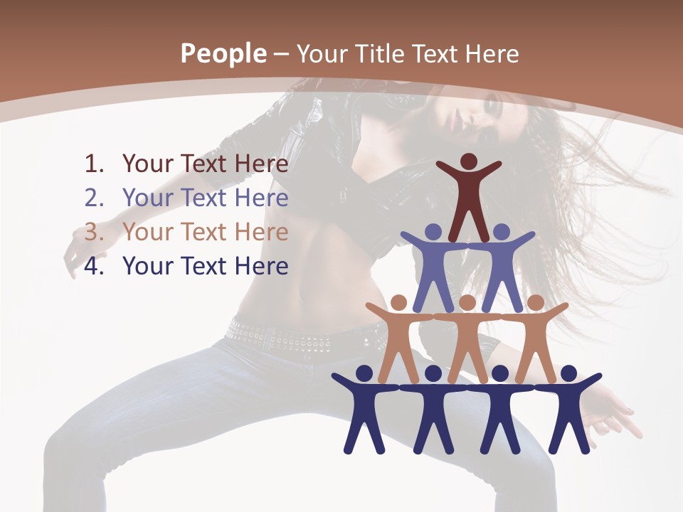 Dancer Stretching Funky PowerPoint Template