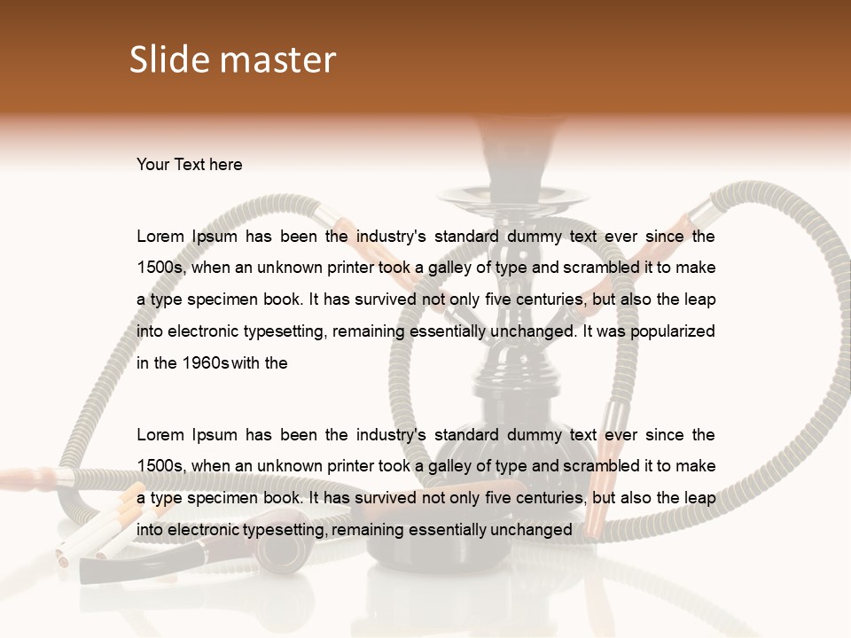 Cigarette Calm Pipe PowerPoint Template