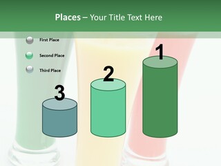 Cocktail Umbrellas White Background Cocktail Parasols PowerPoint Template