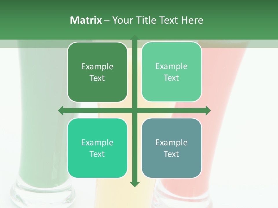 Cocktail Umbrellas White Background Cocktail Parasols PowerPoint Template