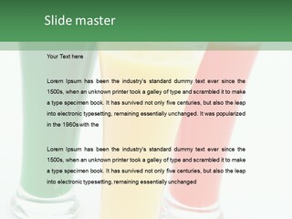 Cocktail Umbrellas White Background Cocktail Parasols PowerPoint Template