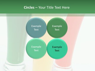 Cocktail Umbrellas White Background Cocktail Parasols PowerPoint Template