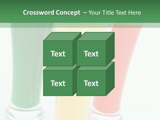 Cocktail Umbrellas White Background Cocktail Parasols PowerPoint Template