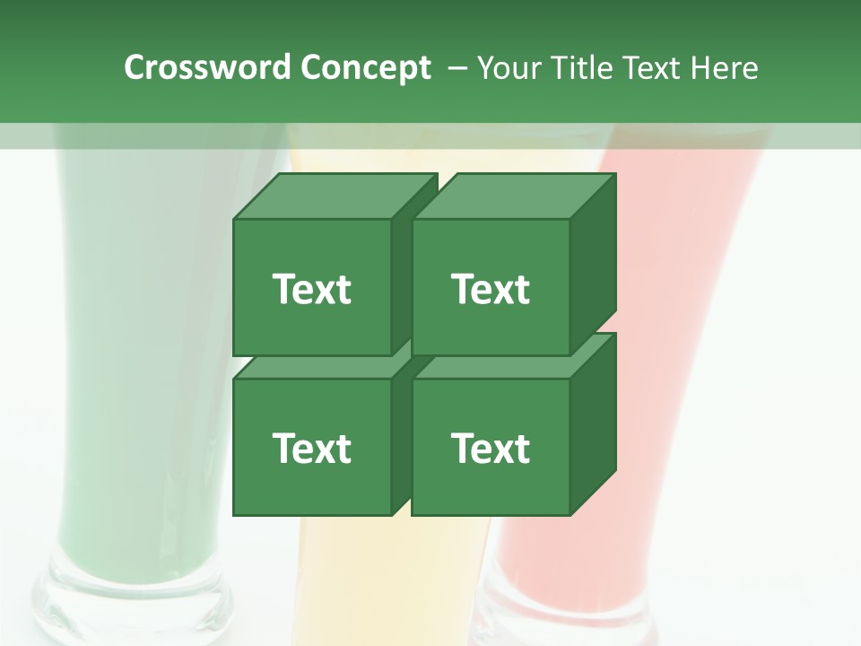 Cocktail Umbrellas White Background Cocktail Parasols PowerPoint Template