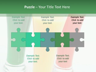 Cocktail Umbrellas White Background Cocktail Parasols PowerPoint Template