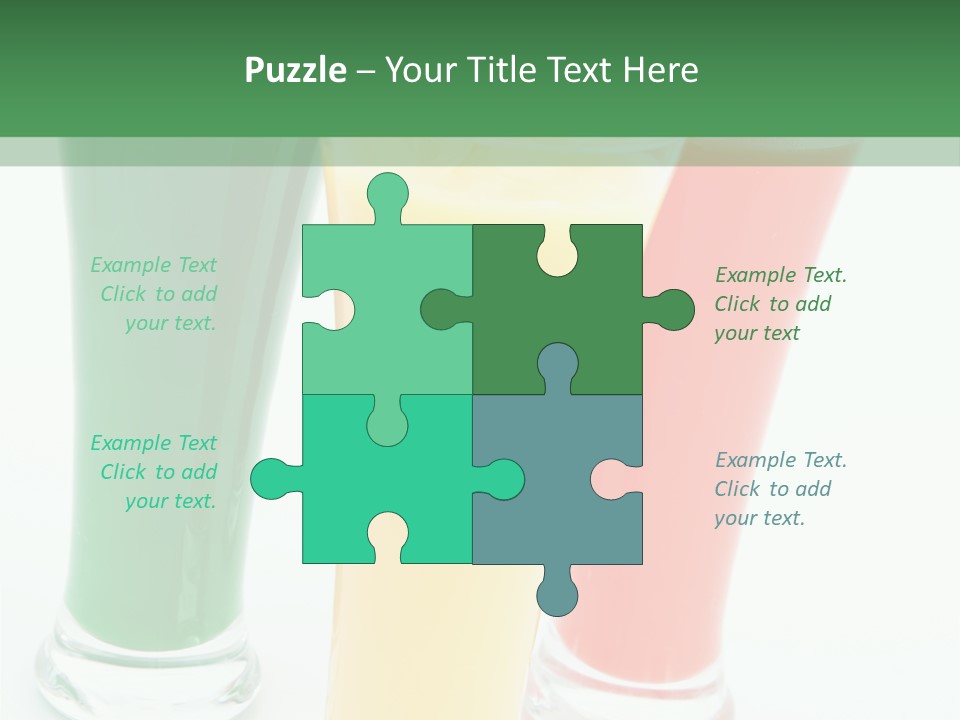 Cocktail Umbrellas White Background Cocktail Parasols PowerPoint Template