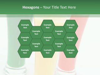 Cocktail Umbrellas White Background Cocktail Parasols PowerPoint Template