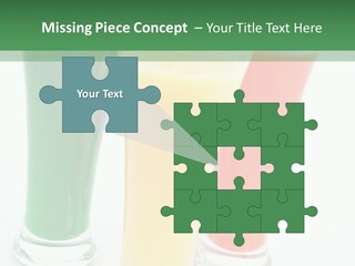 Cocktail Umbrellas White Background Cocktail Parasols PowerPoint Template