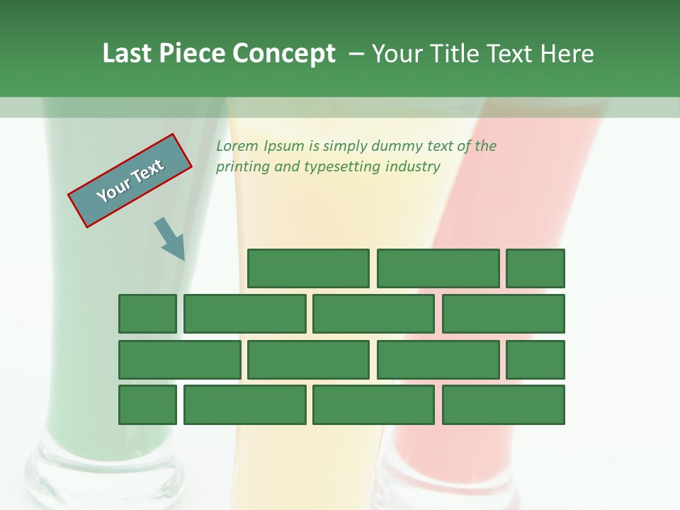 Cocktail Umbrellas White Background Cocktail Parasols PowerPoint Template