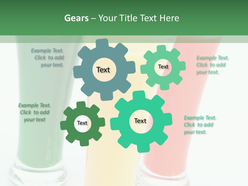 Cocktail Umbrellas White Background Cocktail Parasols PowerPoint Template