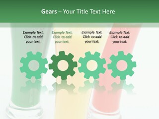 Cocktail Umbrellas White Background Cocktail Parasols PowerPoint Template