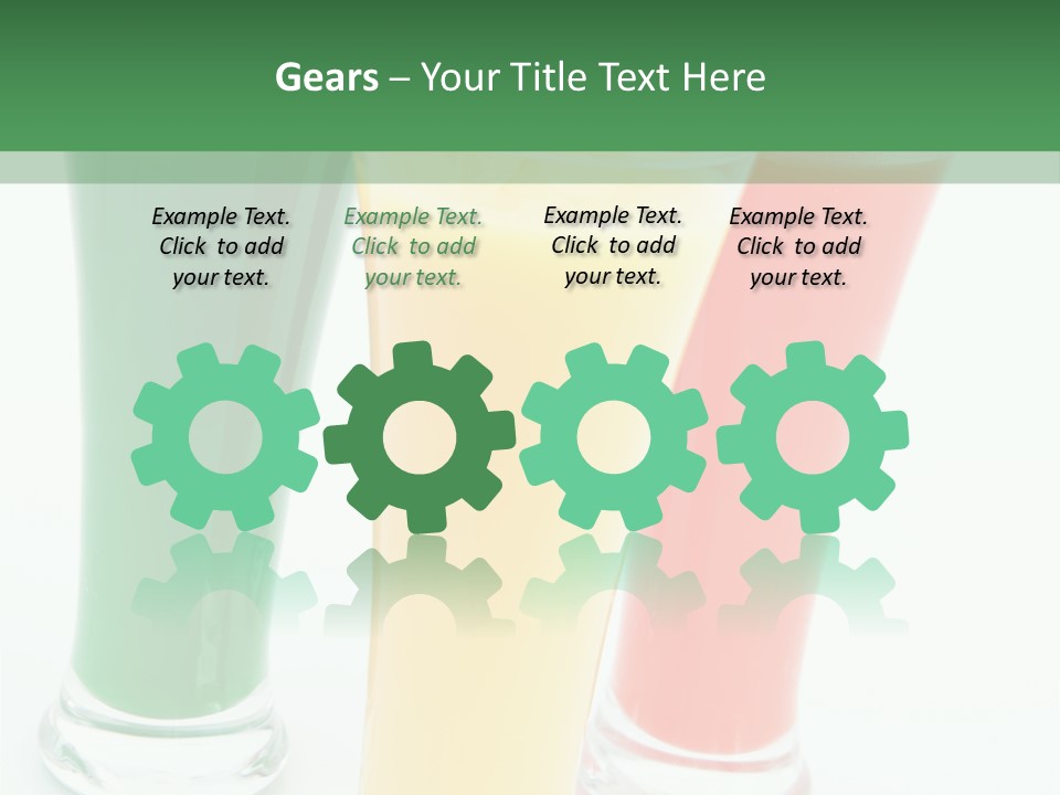 Cocktail Umbrellas White Background Cocktail Parasols PowerPoint Template