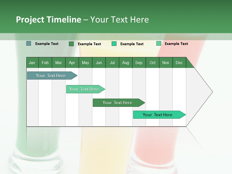 Cocktail Umbrellas White Background Cocktail Parasols PowerPoint Template