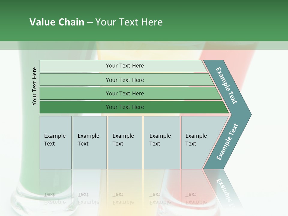 Cocktail Umbrellas White Background Cocktail Parasols PowerPoint Template