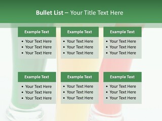 Cocktail Umbrellas White Background Cocktail Parasols PowerPoint Template